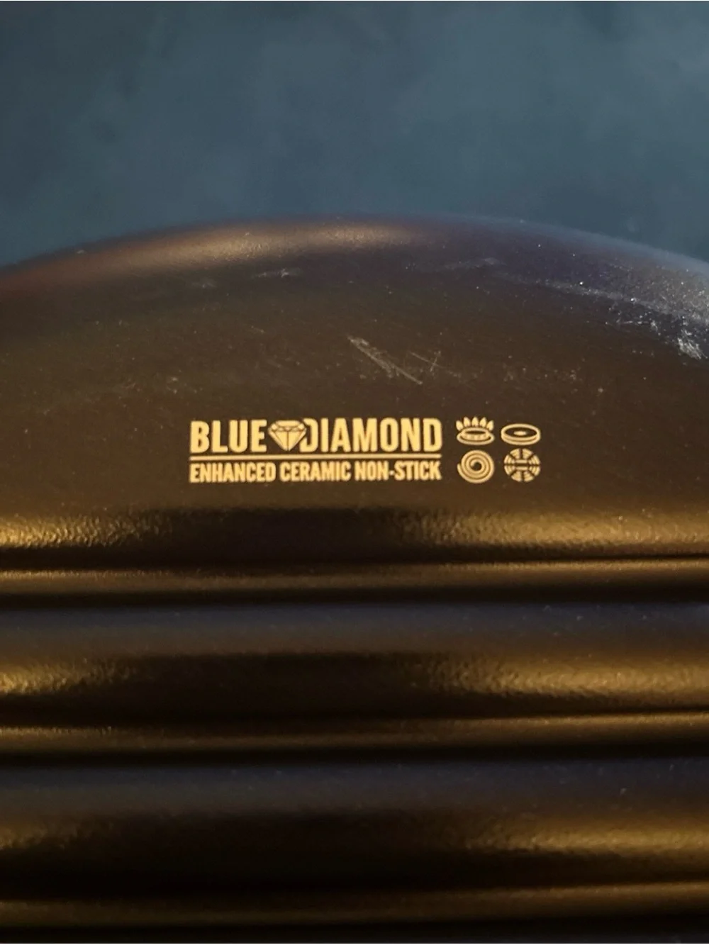 Blue Diamond Grill Genie 11” Ceramic Nonstick Round Grill w/Lid New Unused